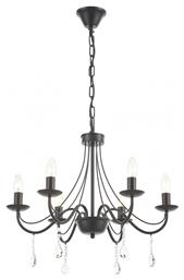 ARlight Πολυέλαιος 6xΕνσωματωμένο LED με Κρύσταλλα Μαύρος 0104599