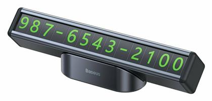 Baseus Square Bar Temporary Parking Number Plate Black