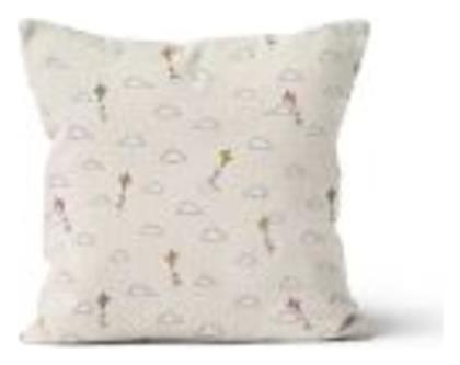 Beauty Home Παιδική Διακοσμητική Μαξιλαροθήκη Μπεζ Μ45xΥ45εκ.