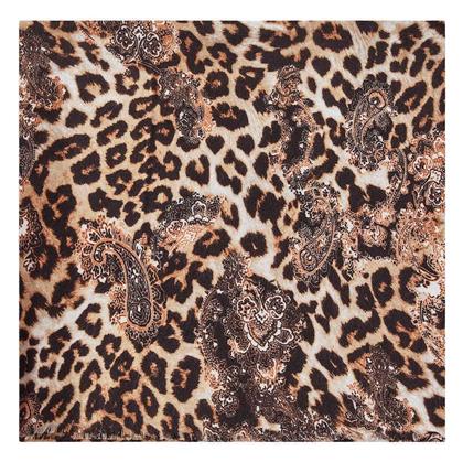 Celestino Γυναικεία Εσάρπα Λεοπάρ Σχέδια Λαχούρια Καφέ