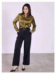 Celestino Γυναικεία Ψηλόμεση Υφασμάτινη Παντελόνα με Λάστιχο Loose Fit