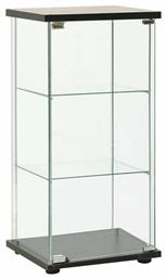 Επιδαπέδια Βιτρίνα από Μοριοσανίδα με Τζάμι Μαύρη από Ψημένο Γυαλί 42.5x36.5x86cm 322798