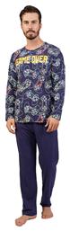 Gazzaz Ανδρική Βαμβακερή Πυτζάμα ''game Over''-104038 Μπλε Μαρίν