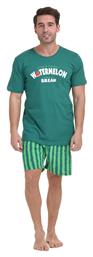 Gazzaz Ανδρική Βαμβακερή Πυτζάμα Βερμούδα ''watermelon Break''-008073 Πράσινο