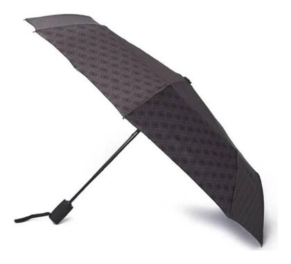 Guess Ομπρέλα Βροχής Σπαστή Μαύρη