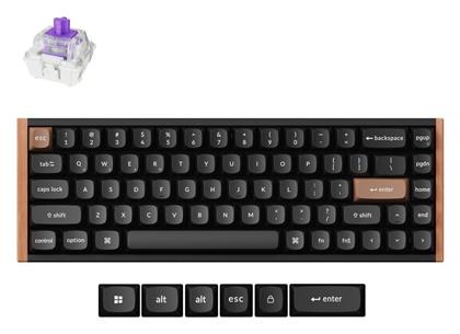 K6 HE Ασύρματο Ηall Effect Gaming Πληκτρολόγιο 65% με Magnetic διακόπτες και RGB φωτισμό K6H-F1 (Αγγλικό US) Special Wood Edition