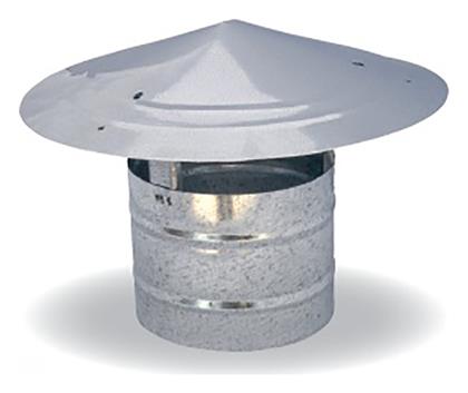 Καπέλο Καπνοδόχου Γαλβανιζέ 150mm Ασημί