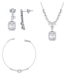 Kiriakos Gofas Σετ Κοσμημάτων από Λευκόχρυσο 14K