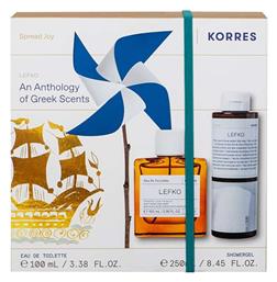 Korres Lefko Eau De Toilette 100ml & Showergel 250ml