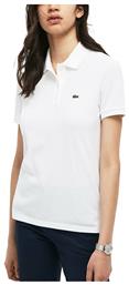 Lacoste Γυναικεία Polo Μπλούζα Κοντομάνικη Λευκή
