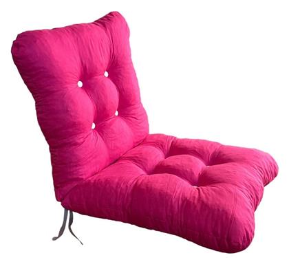 Linea Home Μαξιλάρι Καρέκλας Κήπου με Πλάτη Μπαμπού Φούξια 50x100εκ.