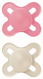 Mam Original Start Ορθοδοντικές Πιπίλες Σιλικόνης Ροζ-Κρεμ για 0-2 μηνών 2τμχ