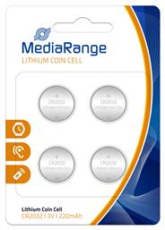 MediaRange Lithium Coin Cell Μπαταρίες CR2032 3V 4τμχ