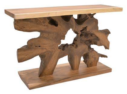 Nasiol Κονσόλα από Μασίφ Ξύλο Φυσική Απόχρωση Μ120xΠ40xΥ75εκ.