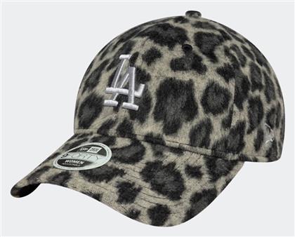 New Era La Dodgers Womens Mlb Cosy Animal Grey Leopard 9forty Adjustable Cap Γυναικείο Καπέλο Λεοπάρ Σχέδιο
