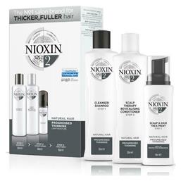 Nioxin Νο2 Σετ Θεραπείας Μαλλιών κατά της Τριχόπτωσης 3τμχ
