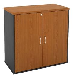 Ντουλάπι Γραφείου Ξύλινο με Κλειδαριά Dark Grey / Cherry 80x40x82cm