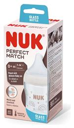 Nuk Perfect Match Γυάλινο με Θηλή Σιλικόνης για 0+ μηνών 120ml