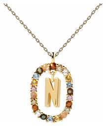 P D Paola Letter Collection ''N'' Κολιέ από Ασήμι