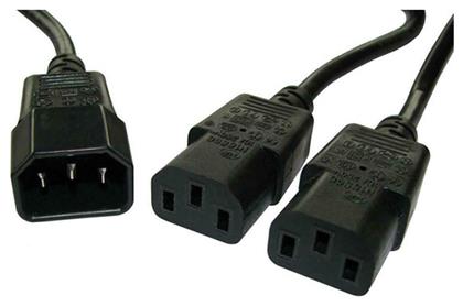 Powertech IEC C14 - IEC C13 Cable 1.5m Μαύρο CAB-P008