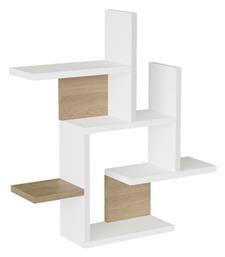 Ράφι Τοίχου Nogara 62.6x14.5x66.2εκ. Φυσική-λευκή Απόχρωση