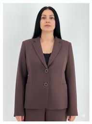 Rodonna Μακρύ Γυναικείο Σακάκι Καφέ