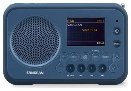 Sangean DPR-76BT Επιτραπέζιο Ραδιόφωνο Μπαταρίας DAB+ με Bluetooth Μπλε
