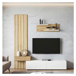 Σύνθετο Σαλονιού Rosaline Λευκό - Sepet Oak Μ183xΒ31.3xΥ196.9εκ.