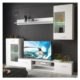 Σύνθετο Σαλονιού Saleto Λευκό Μ230.2xΒ39.6xΥ202.4εκ.