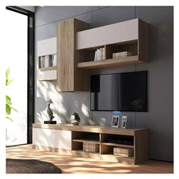 Σύνθετο Σαλονιού Torania Sonoma-λευκό Μ185xΒ37xΥ145εκ.