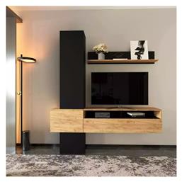 Σύνθετο Σαλονιού Wendy Oak-μαύρη Μ195.1xΒ37.3xΥ219.1εκ.