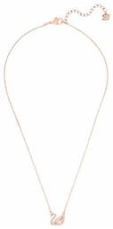 Swarovski Dazzling Swan Κολιέ με Ροζ Επιχρύσωση