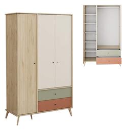 Terra Τρίφυλλη Ντουλάπα 121x54x200cm Florida Oak