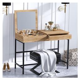 Τουαλέτα Κρεβατοκάμαρας Linda Ξύλινη Φυσικό Οξιάς με Καθρέπτη 100x45x74εκ.