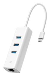 TP-LINK USB 2.0 Hub 3 Θυρών με σύνδεση USB-A / Ethernet