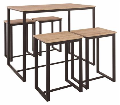 Τραπέζι Μπαρ Henry με 4 Σκαμπό 100x68εκ.