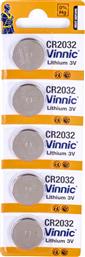 Vinnic Μπαταρίες Λιθίου Ρολογιών CR2032 3V 5τμχ