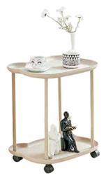 Βοηθητικό Τραπεζάκι με Ρόδες 35x20cm Απαλό Ροζ