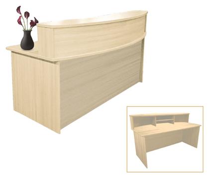 Woodwell Reception 180 Επαγγελματικό Γραφείο Υποδοχής με Διαστάσεις Π180xΒ90xΥ105cm