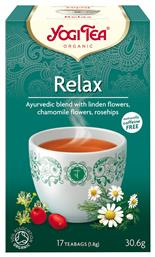 Yogi Tea Relax Μείγμα Βοτάνων Βιολογικό Προϊόν 17 Φακελάκια 30.6gr
