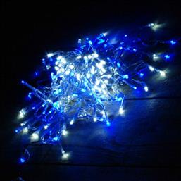 100 Λαμπάκια LED Μπλε 3mm Επεκτάσιμα , Σειρά, Διαφανές Καλώδιο Ρεύματος 8m TnS από το Esmarket