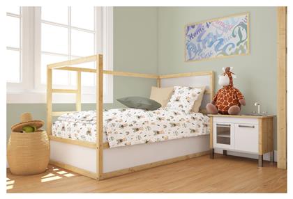 24home.gr Βρεφική Παπλωματοθήκη White-olive 120x160εκ.