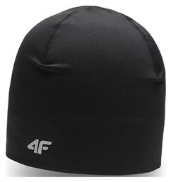 4F Beanie Ανδρικός Σκούφος με Rib Πλέξη σε Μαύρο χρώμα