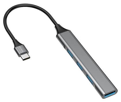 4Smarts USB 3.0 Hub 4 Θυρών με σύνδεση USB-C Γκρι