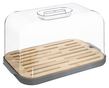 5Five Ψωμιέρα με Καπάκι από Bamboo σε Γκρι Χρώμα 29x18x15.9cm