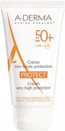 A-Derma Cream Protect Χωρίς Άρωμα Αντηλιακή Κρέμα Προσώπου SPF50 40ml από το Pharm24