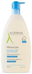 A-Derma Primalba Baby Cleansing Gel 2 in 1 750ml με Αντλία