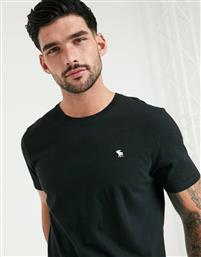 Abercrombie & Fitch Ανδρικό T-shirt Μαύρο Μονόχρωμο από το Asos