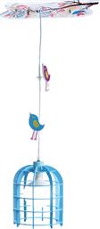 Aca Κλουβάκι Πουλιού Μονόφωτο Παιδικό Φωτιστικό Κρεμαστό από Πλαστικό 60W με Υποδοχή E27 Γαλάζιο 20x20cm