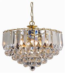 Aca Grappa Πολυέλαιος 3xE14 Ø5cm Χρυσός Ακρυλικός SF175323PG